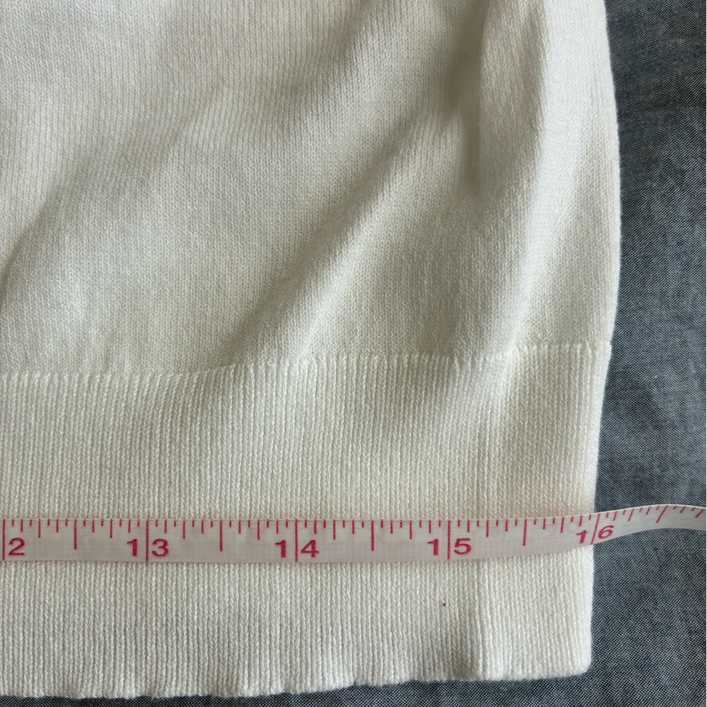NWOT J.Crew Jackie Cotton-blend Knit Shell in White, Size Large - Picture 6 of 8